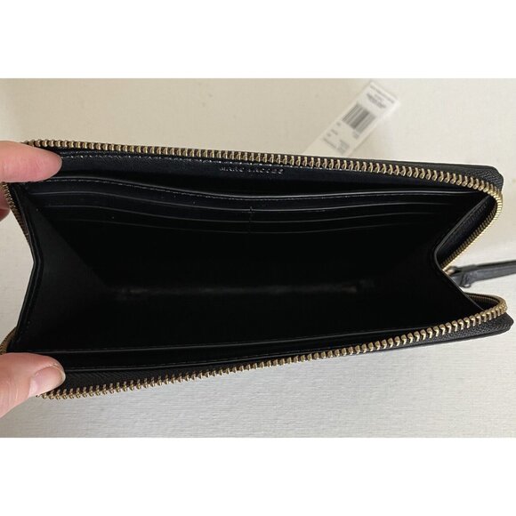 New Marc Jacobs The Groove Zip Around Continental Wallet Leather Black - Picture 2 of 4